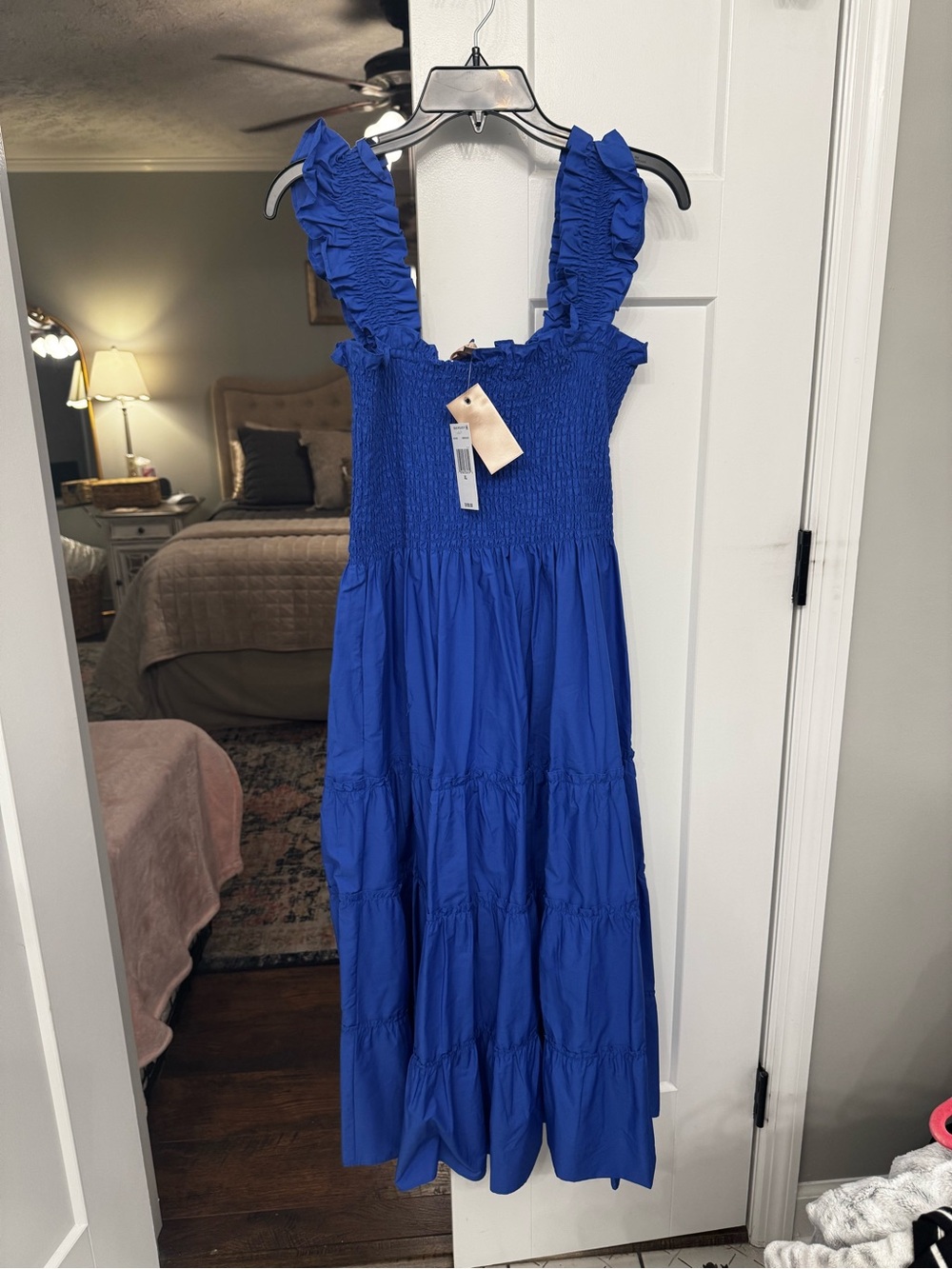 Philosophy Blue Ruffled Smocked Sundress